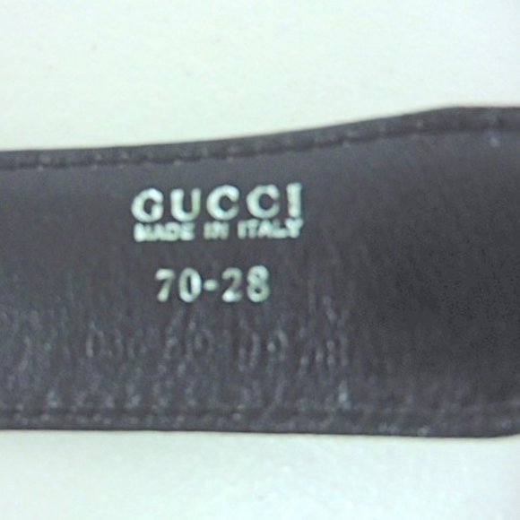 GUCCI BLACK DOUBLE HORSE HEAD LEATHER belt 28 70cm - Picture 8 of 8